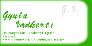 gyula vadkerti business card